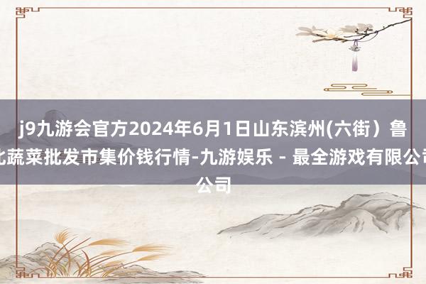 j9九游会官方2024年6月1日山东滨州(六街）鲁北蔬菜批发市集价钱行情-九游娱乐 - 最全游戏有限公司