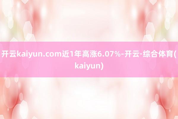 开云kaiyun.com近1年高涨6.07%-开云·综合体育(kaiyun)